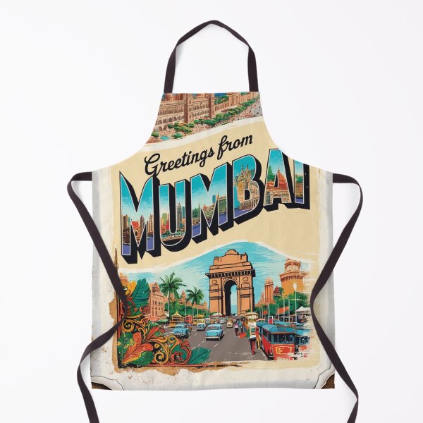 Item preview, Greetings from Mumbai India Vintage Travel Retro Postcard Design designed and sold by TravelPostcardGems.