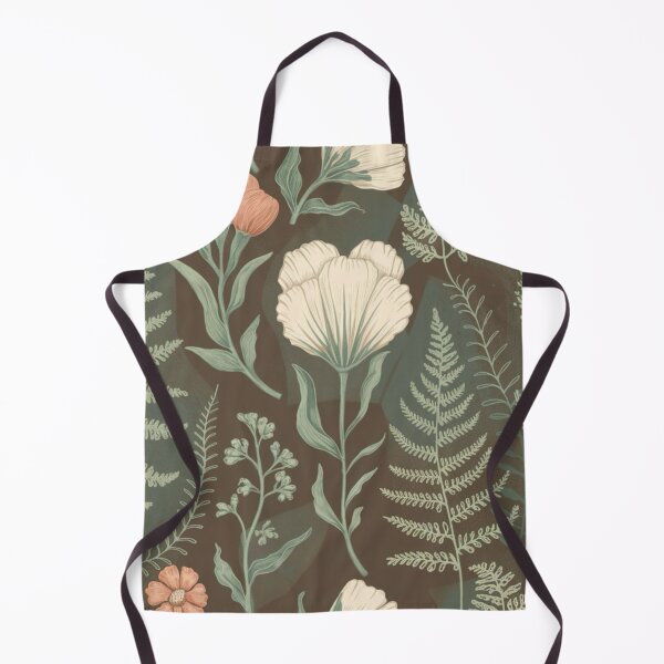 Item preview, Earthy Botanical Pattern with Wildflowers and Ferns Pattern #1212 designed and sold by CARRAANN.