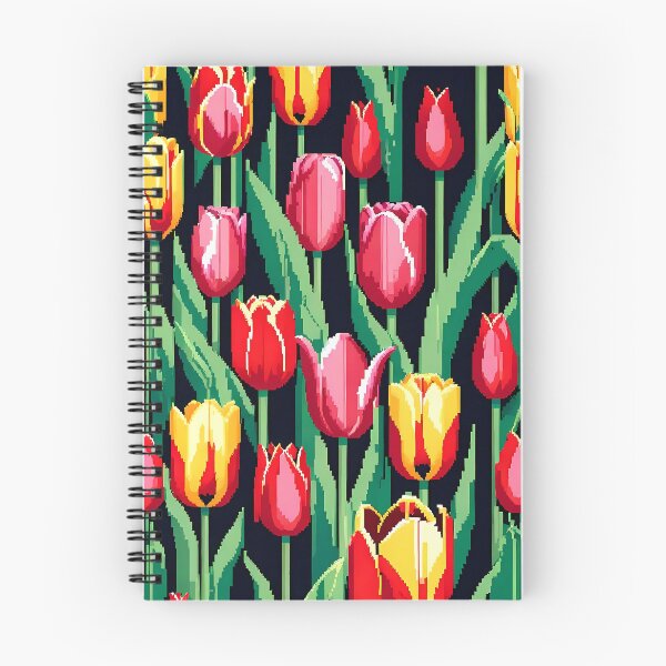 Item preview, Pixelated tulips pattern design  designed and sold by Domo-Design.