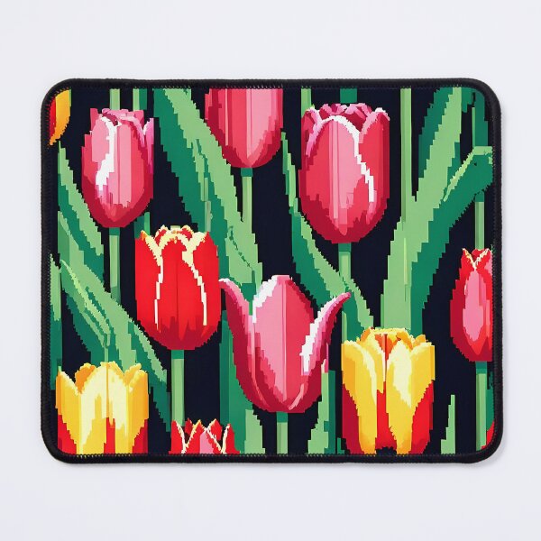 Item preview, Pixelated tulips pattern design designed and sold by Domo-Design.