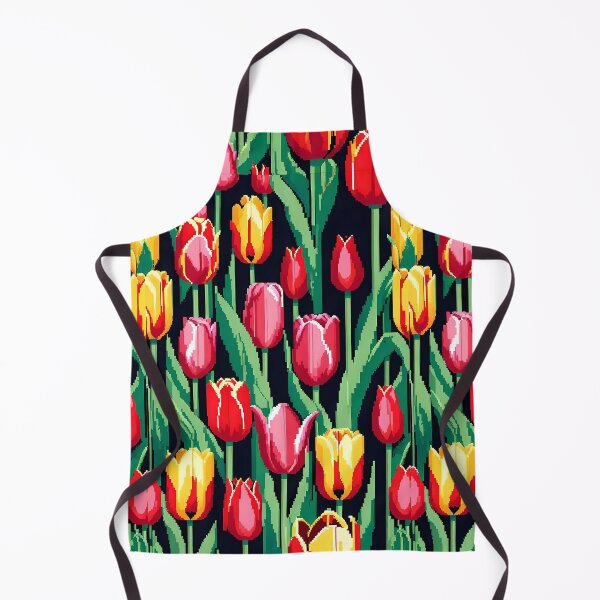 Item preview, Pixelated tulips pattern design designed and sold by Domo-Design.