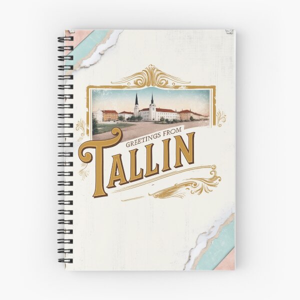 Item preview, Greetings from Tallin Vintage Travel Retro Postcard Design designed and sold by TravelPostcardGems.