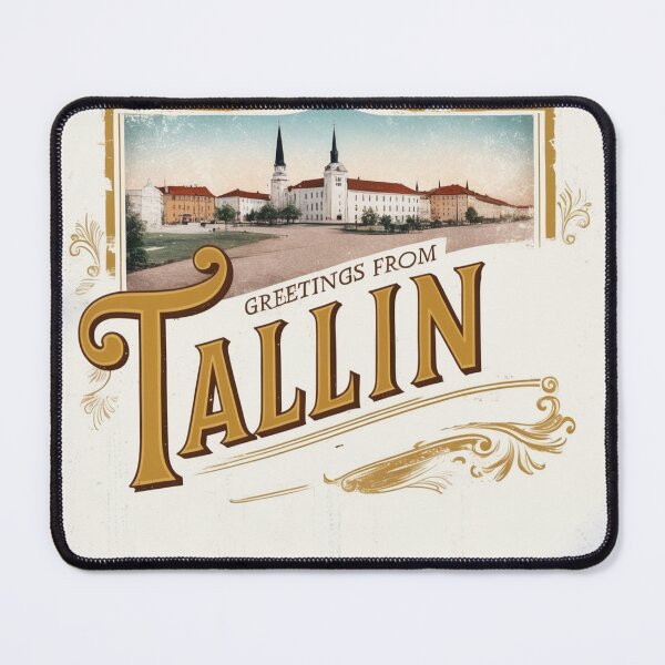 Item preview, Greetings from Tallin Vintage Travel Retro Postcard Design designed and sold by TravelPostcardGems.