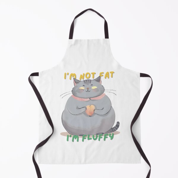Item preview, I'm not fat, I'm fluffy, a fat cat who doesn't know he's fat. designed and sold by Vibes-vintage.