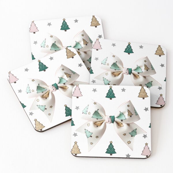 Item preview, Christmas Bow with Small Tree Patterns – Perfect Holiday Decor and Gifts designed and sold by LoliDesignShop.