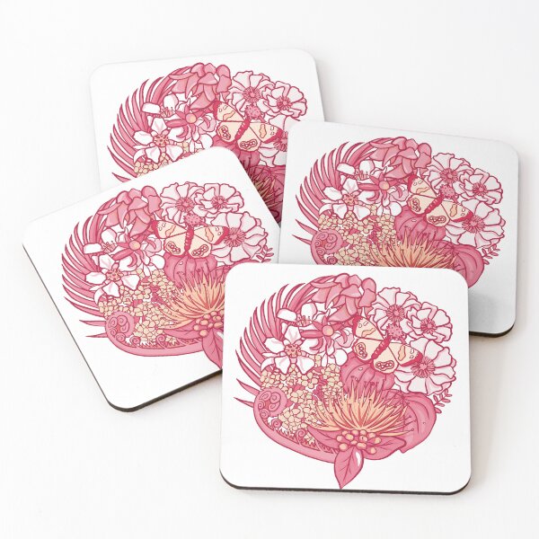 Item preview, NZ Native plants in pink designed and sold by Creativbubble.