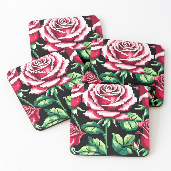 Item preview, Pixelated roses design #2 designed and sold by Domo-Design.