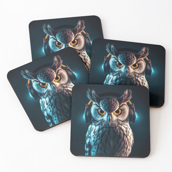 Item preview, Focused Owl DJ at the Turntables designed and sold by ChrisButler.