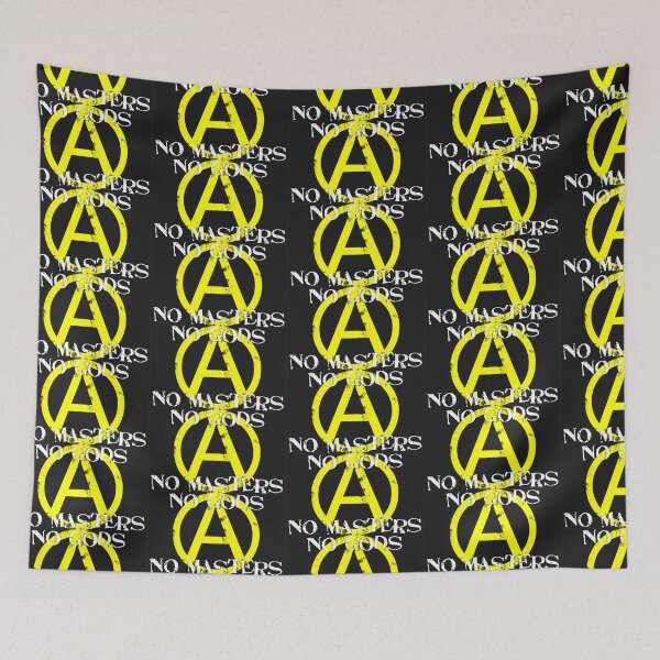 Item preview, Yellow Anarchy No Gods No Masters - Print designed and sold by Earth Nature Creations.