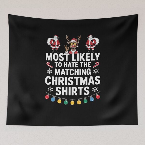 Item preview, Most Likely To Hate Matching Christmas Family Pajamas Fun designed and sold by PosiMCreations.