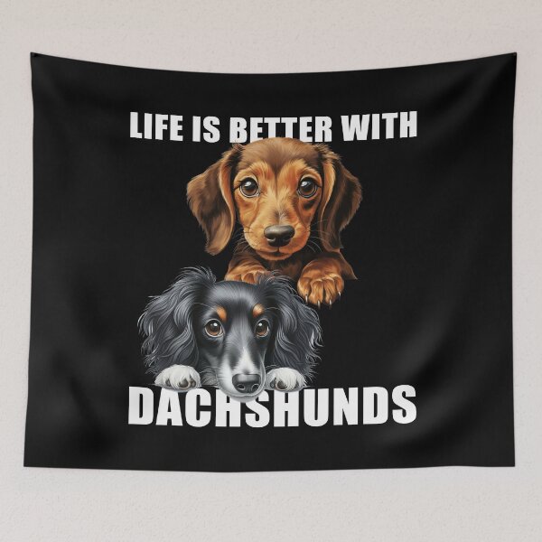 Item preview, Life Is Better With Dachshunds designed and sold by Leo Hill.