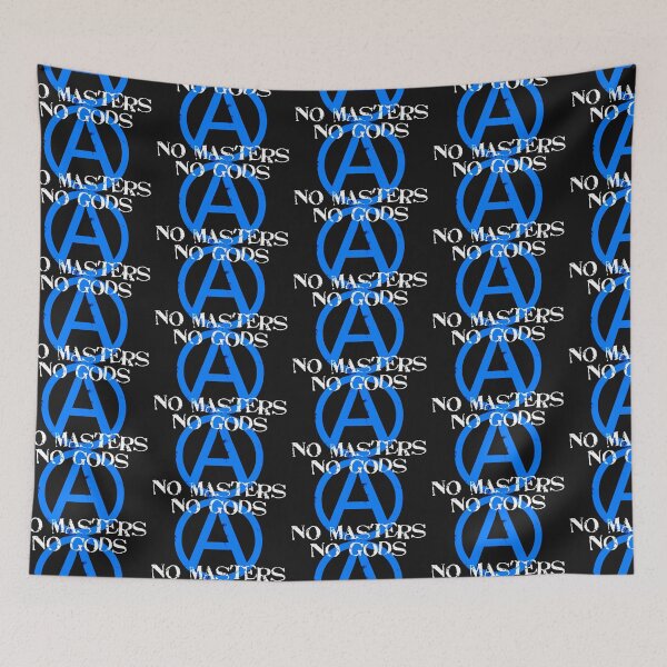 Item preview, Blue Anarchy No Gods No Masters - Print designed and sold by Earth Nature Creations.