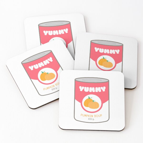 Item preview, cute hand drawn food canned pumpkin soup designed and sold by nuchz.