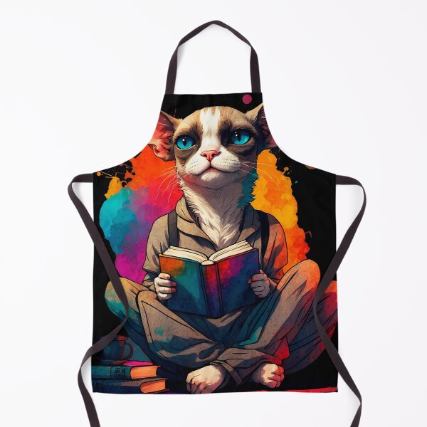 Item preview, Siamese cat reading books designed and sold by Furrifico.