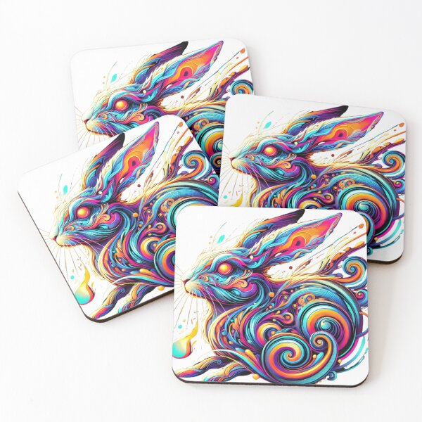 Item preview, Neon Swirl Rabbit designed and sold by becauseturkey.