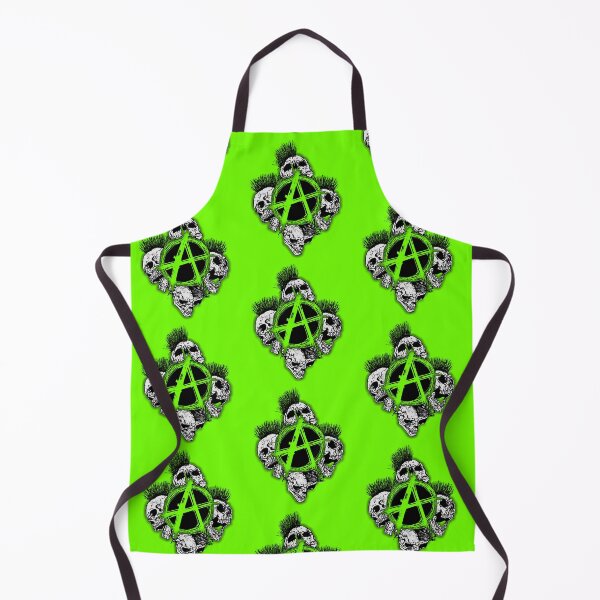 Item preview, Green Anarchy Skull with Mohawk - Print designed and sold by Earth Nature Creations.