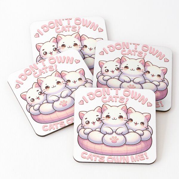 Item preview, I don't own cats, Cats own me! designed and sold by Eksama Design.