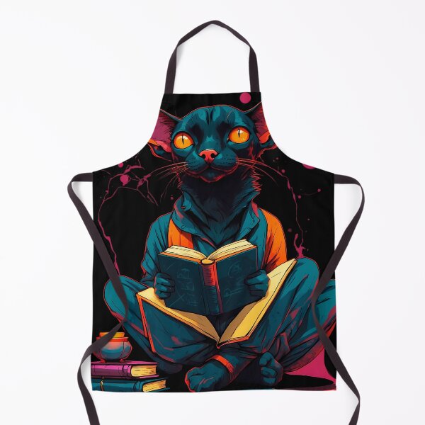 Item preview, Bombay cat reading books designed and sold by Furrifico.