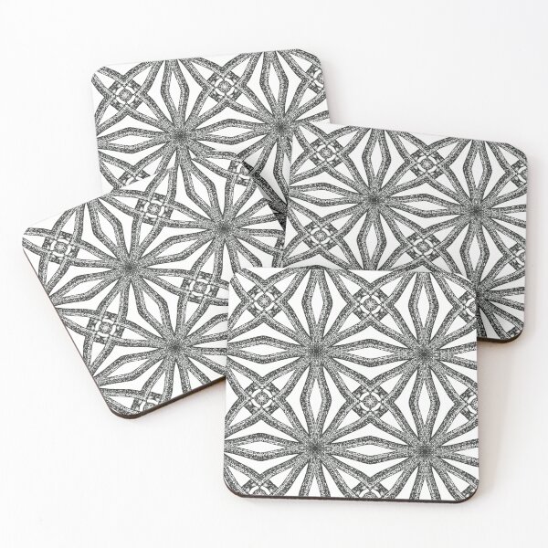 Item preview, Black Interlocking Circle Pattern in Vintage Style designed and sold by DelynCreates.