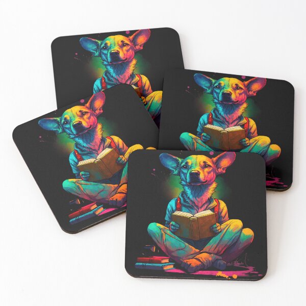 Item preview, Labrador dog reading books designed and sold by Furrifico.