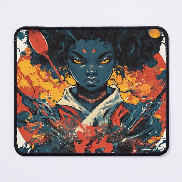 Item preview, African American Witch Summoning Magical Comets 呪文の流星 designed and sold by PrintsByFrank.