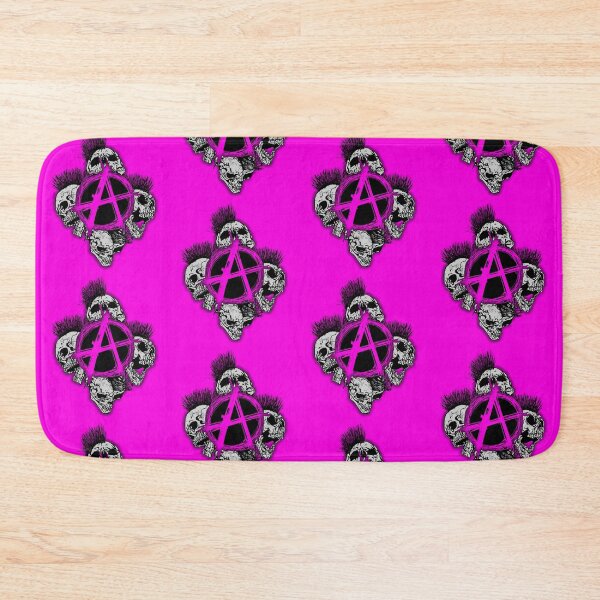 Item preview, Pink Anarchy Skull with Mohawk - Print designed and sold by Earth Nature Creations.