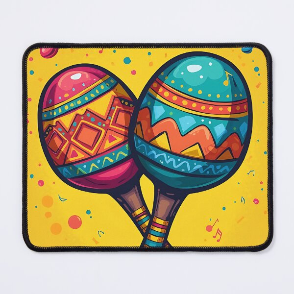 Item preview, Maracas Music Instrument Yellow Background designed and sold by RadDeck.