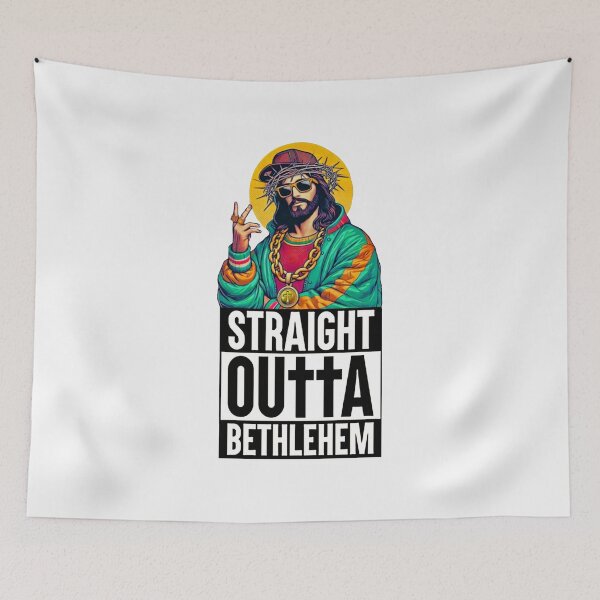 Item preview, Straight Outta Bethlehem; Jesus Christus; Street Style designed and sold by StickerApe.