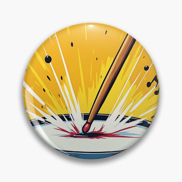 Item preview, Drumstick Rhythm Yellow and Black Minimalism designed and sold by RadDeck.
