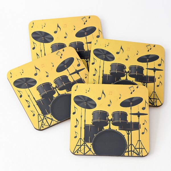 Item preview, Dynamic Drum Set Yellow and Black Rhythm designed and sold by RadDeck.