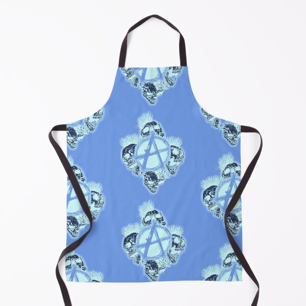 Item preview, Blue Anarchy Skull with Mohawk - Print designed and sold by Earth Nature Creations.