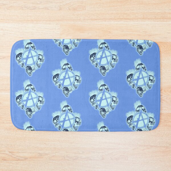 Item preview, Blue Anarchy Skull with Mohawk - Print designed and sold by Earth Nature Creations.