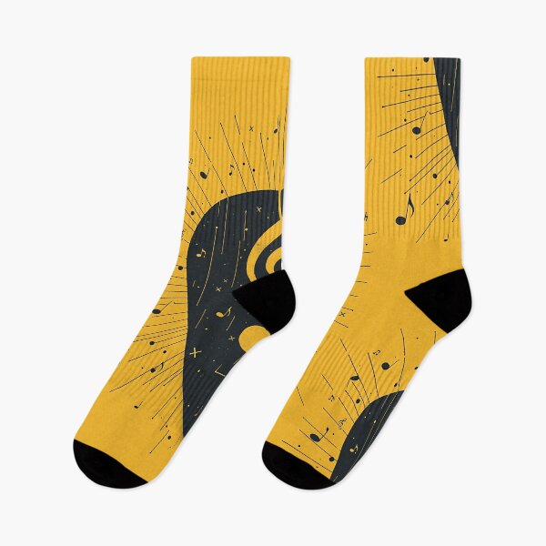 Item preview, Acoustic Guitar Vibes Yellow and Black Harmony designed and sold by RadDeck.