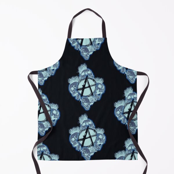 Item preview, Blue Anarchy Skull with Mohawk - Print designed and sold by Earth Nature Creations.