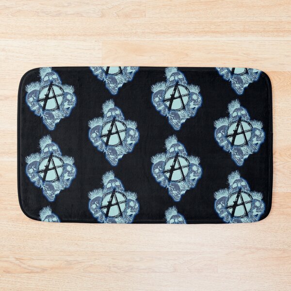 Item preview, Blue Anarchy Skull with Mohawk - Print designed and sold by Earth Nature Creations.