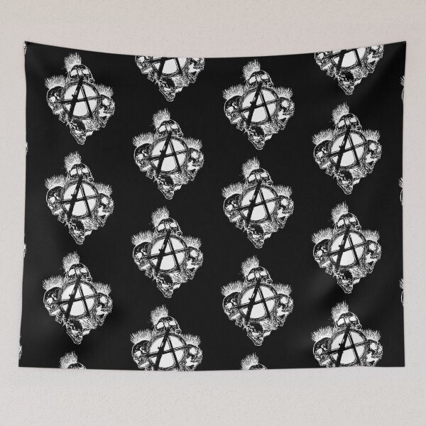 Item preview, Anarchy Skull with Mohawk - Print designed and sold by Earth Nature Creations.