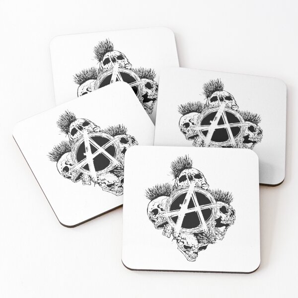 Item preview, Anarchy Skull with Mohawk - Print designed and sold by Earth Nature Creations.