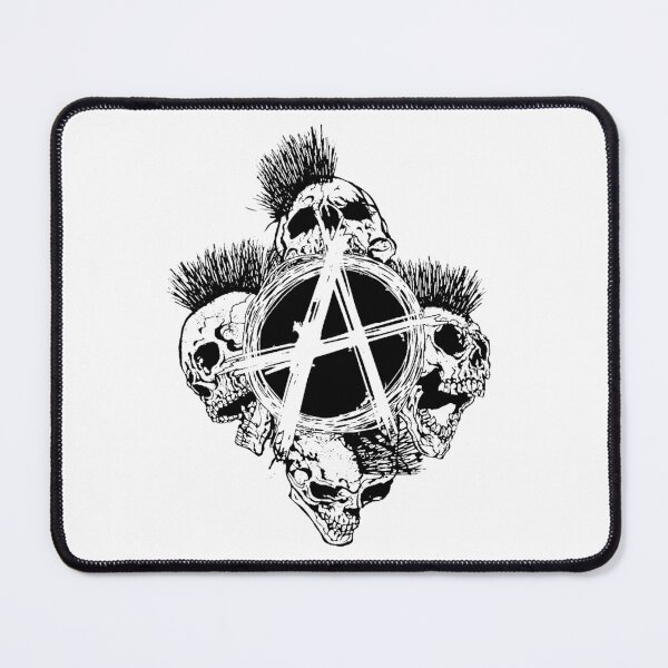 Item preview, Anarchy Skull with Mohawk - Print designed and sold by Earth Nature Creations.