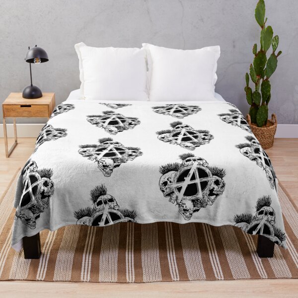 Item preview, Anarchy Skull with Mohawk - Print designed and sold by Earth Nature Creations.