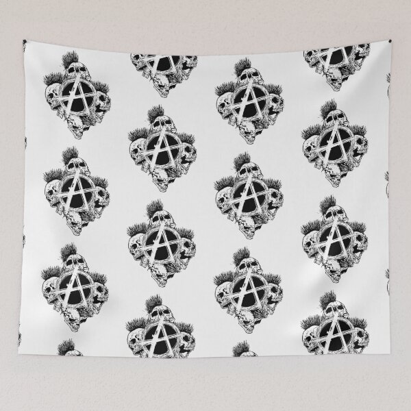 Item preview, Anarchy Skull with Mohawk - Print designed and sold by Earth Nature Creations.