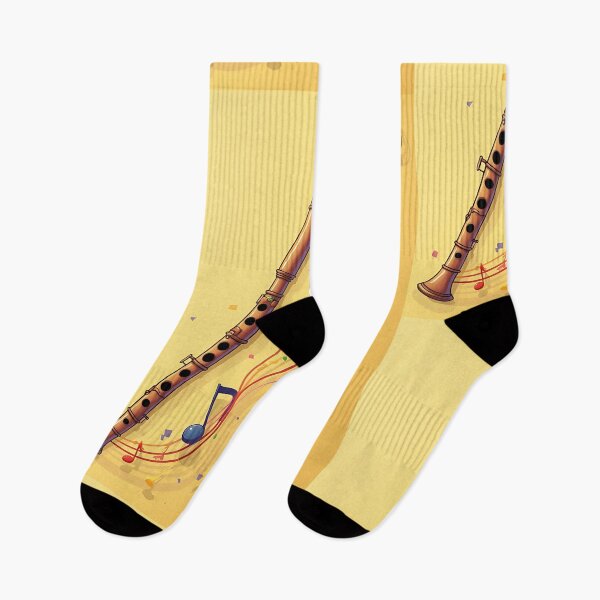 Item preview, Flute Harmony Bold Yellow Music Design designed and sold by RadDeck.