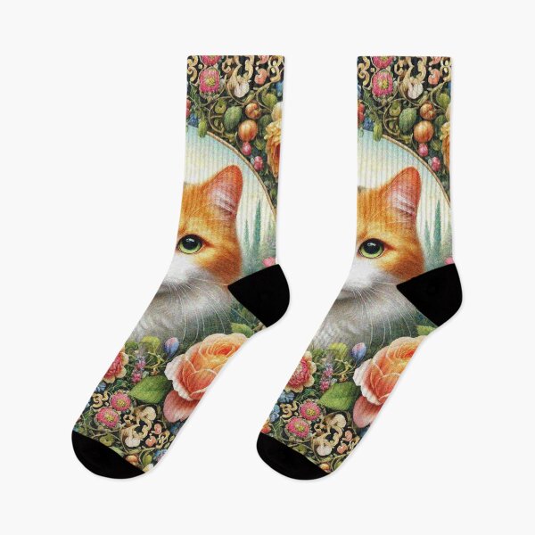 Item preview, Calico Cat in Beautiful Floral Zen Flower Garden designed and sold by Illuministique.