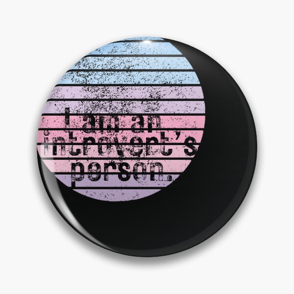 Item preview, I am an Introvert's Person. Pastel Retro Sunset with destressed look designed and sold by InsanelyD.