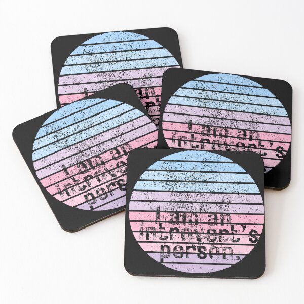 Item preview, I am an Introvert's Person. Pastel Retro Sunset with destressed look designed and sold by InsanelyD.