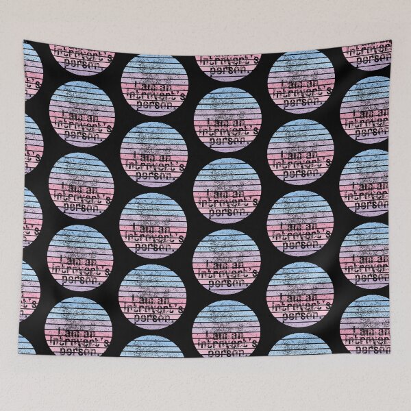 Item preview, I am an Introvert's Person. Pastel Retro Sunset with destressed look designed and sold by InsanelyD.