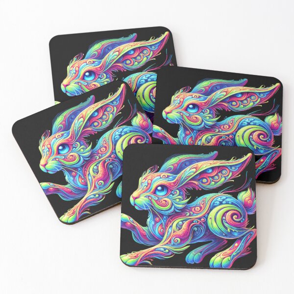 Item preview, Neon Whirlwind Rabbit designed and sold by becauseturkey.
