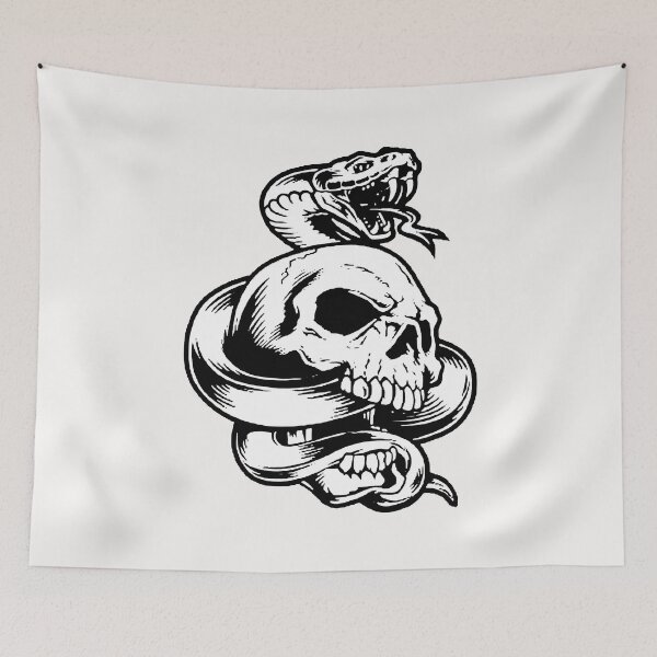 Item preview, Snake Skull; Prison Tattoo; Hardcore Style;  designed and sold by StickerApe.