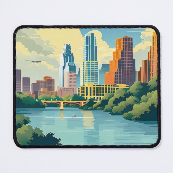 Item preview, Austin Texas Travel Poster – Vibrant Wall Art for Travelers and Gift Lovers designed and sold by sineanika-shop.