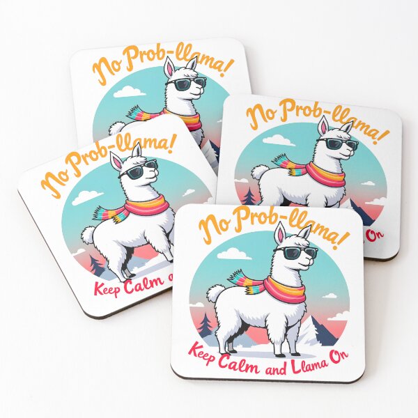 Item preview, No Prob-llama - Confident Llama Cartoon Design designed and sold by shrolts.
