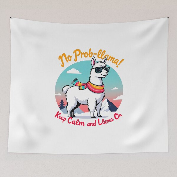 Item preview, No Prob-llama - Confident Llama Cartoon Design designed and sold by shrolts.